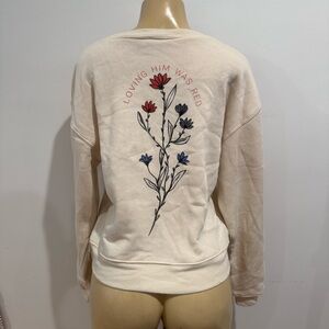 Taylor Swift Loving Him Was Red Sweatshirt Womens Sz S Pullover Album Merch